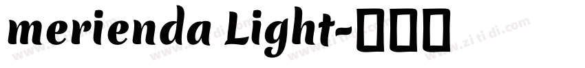 merienda Light字体转换